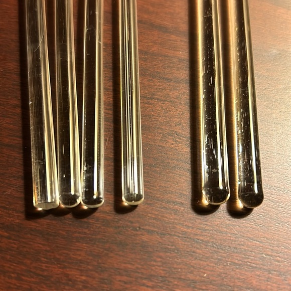 Vintage Clear Glass Stir Sticks Set of 6 - Picture 4 of 4